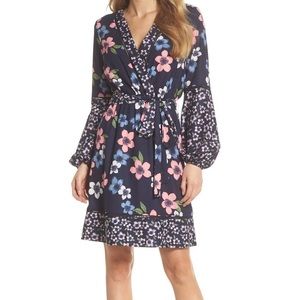 Eliza J long blouson sleeve floral dress